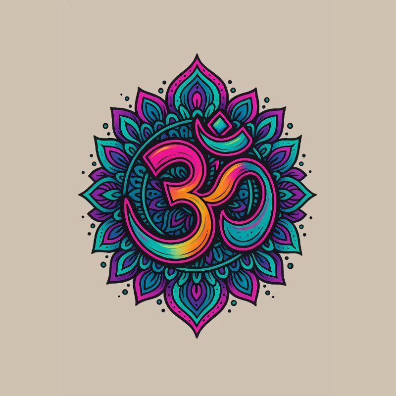 Psychedelic Om Goa Mandala