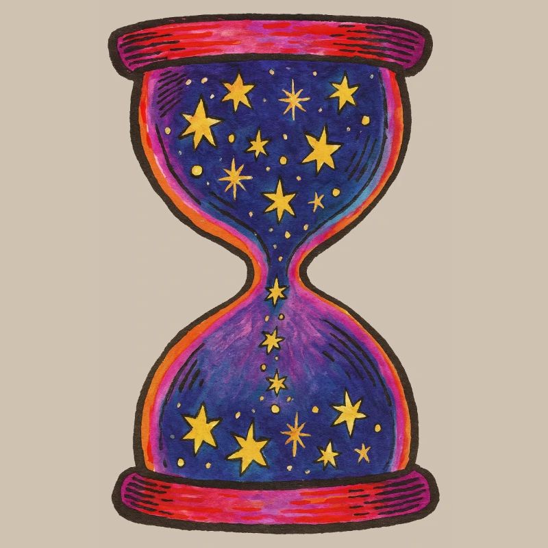Celestial Hourglass Artistic Pattern