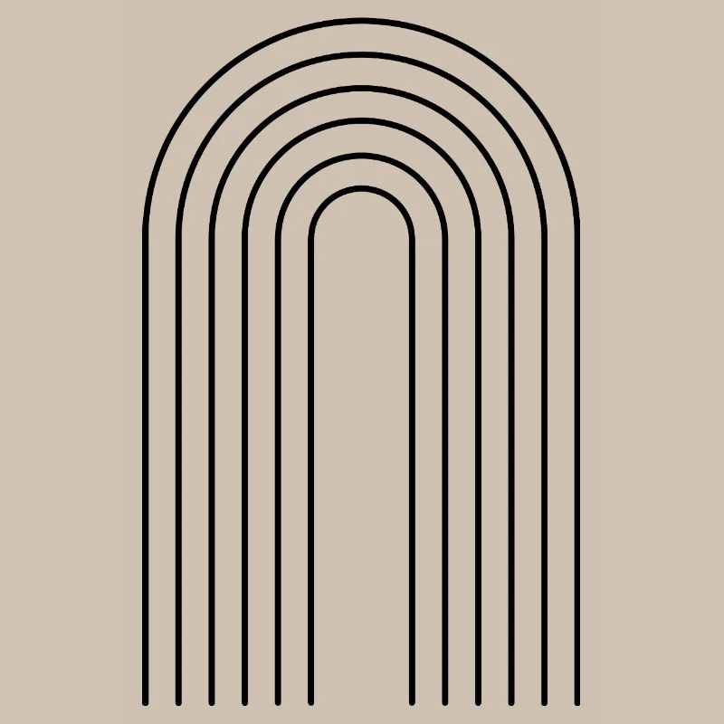 Minimalist line composition in black