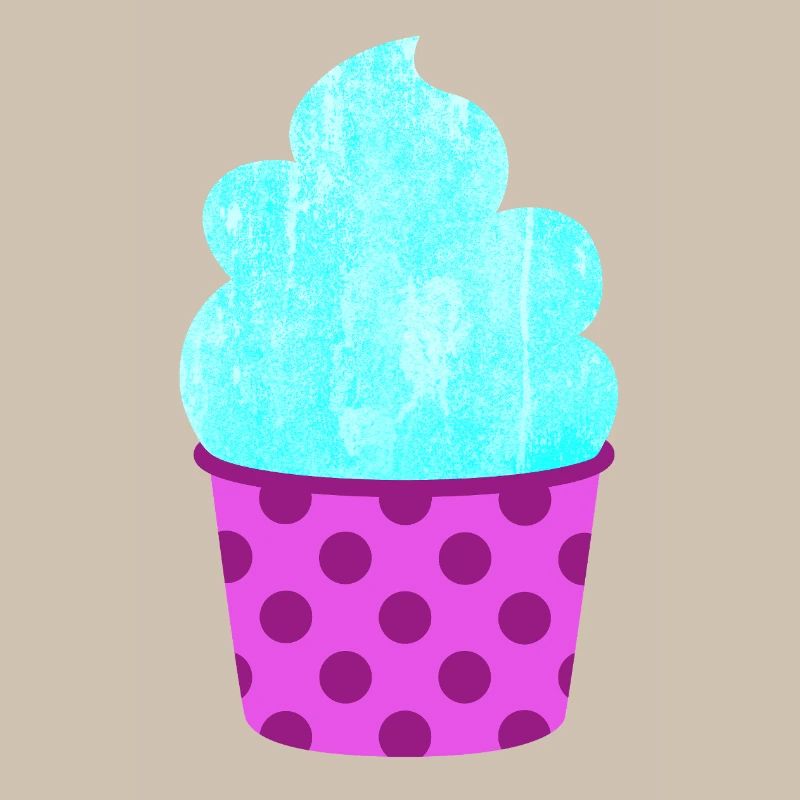 Eis Eiscreme Eiskrem Dots Punkte Softeis Sommer