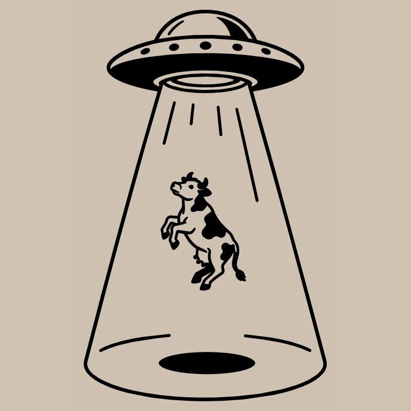 UFO with cow