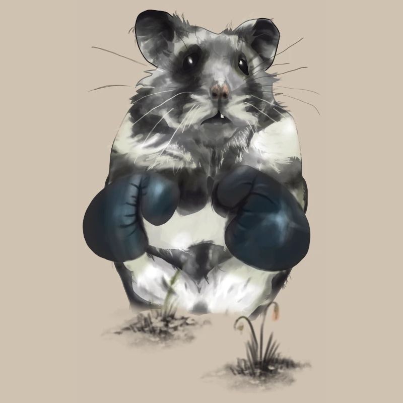 Kampfgeist Hamster im Boxring