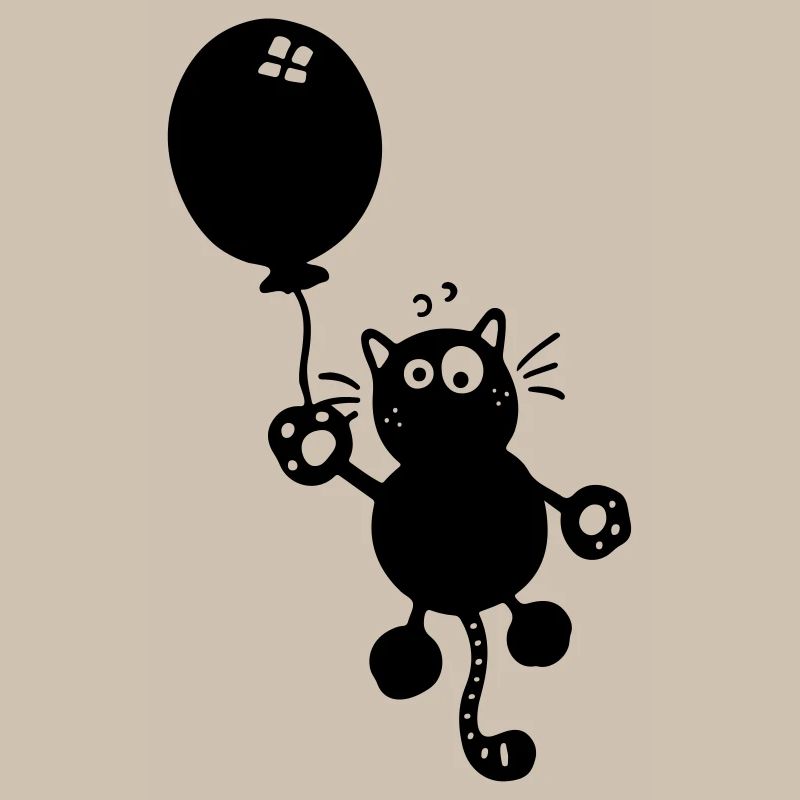 Katze mit Ballon