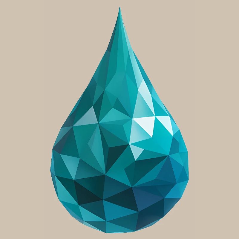Water Drop - Cool Low Poly Logo