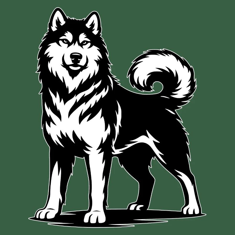 Alaskan Malamute in stolzer Pose