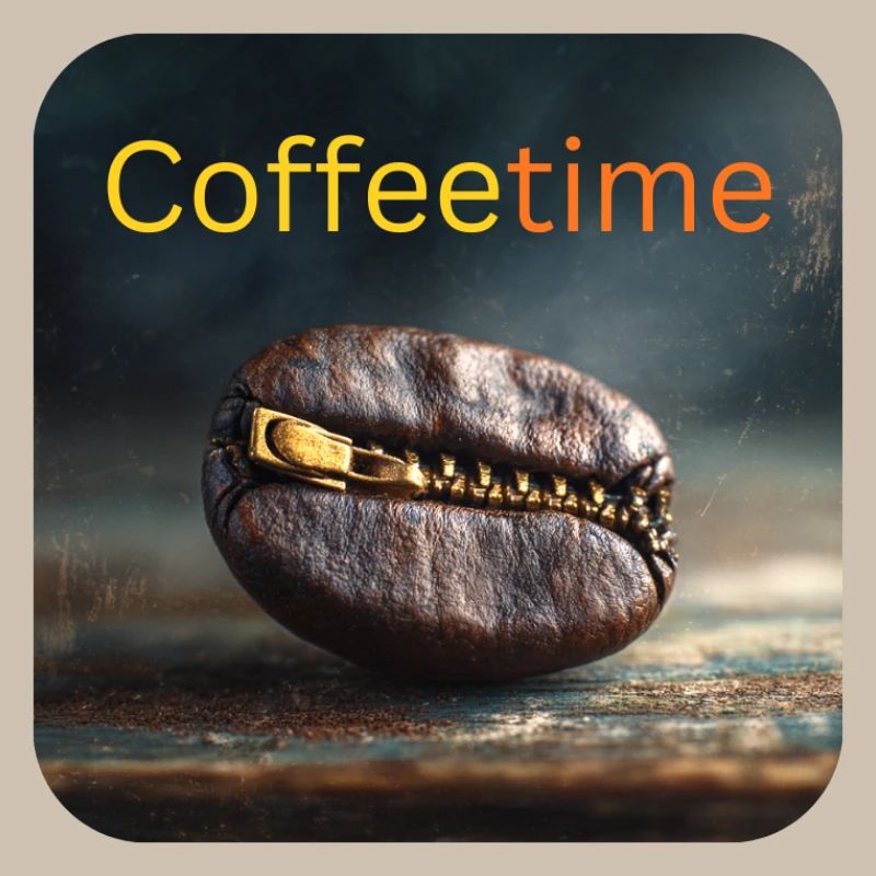 Coffeetime Grain de café avec fermeture éclair