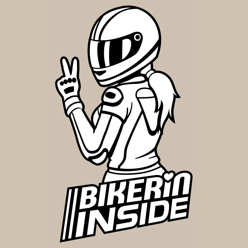 Bikerin inside (Farben änderbar)