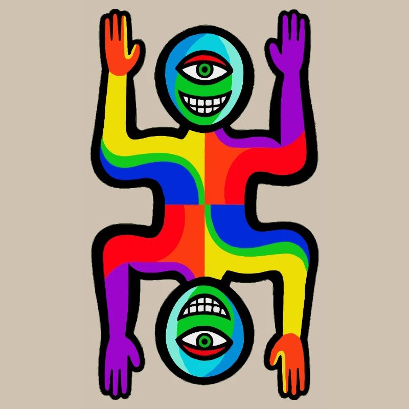 Rainbow Two Faces Figure