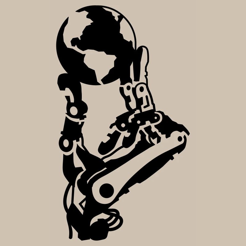 Globe in robot hand