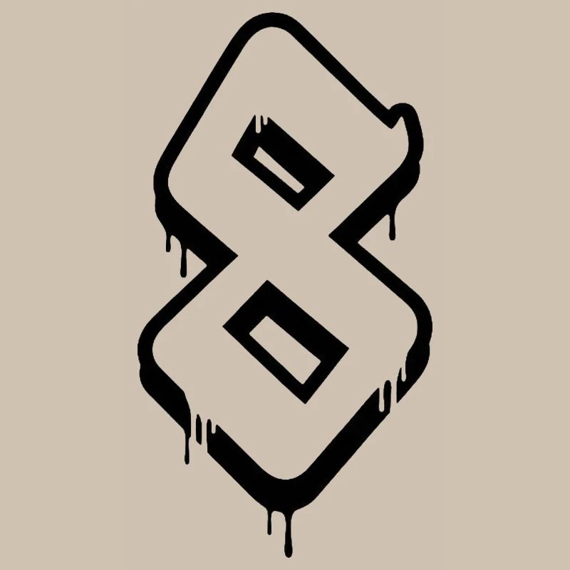 Abstraktes Graffiti Nummerndesign