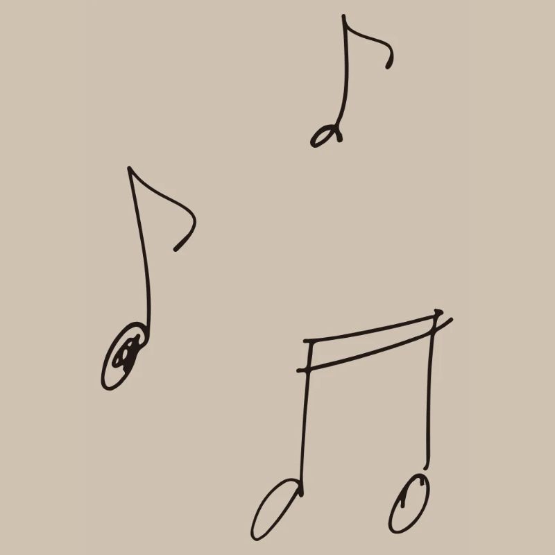 Musical Notes – Minimalist, Freehand, Handwriting