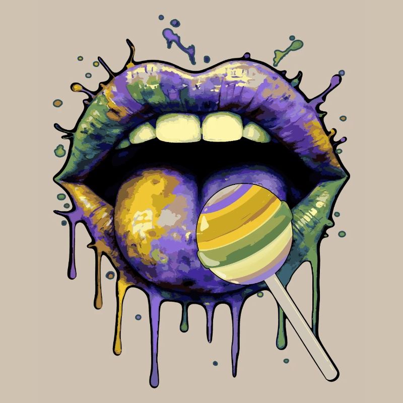 Pop Art coloré Lèvres & Suces