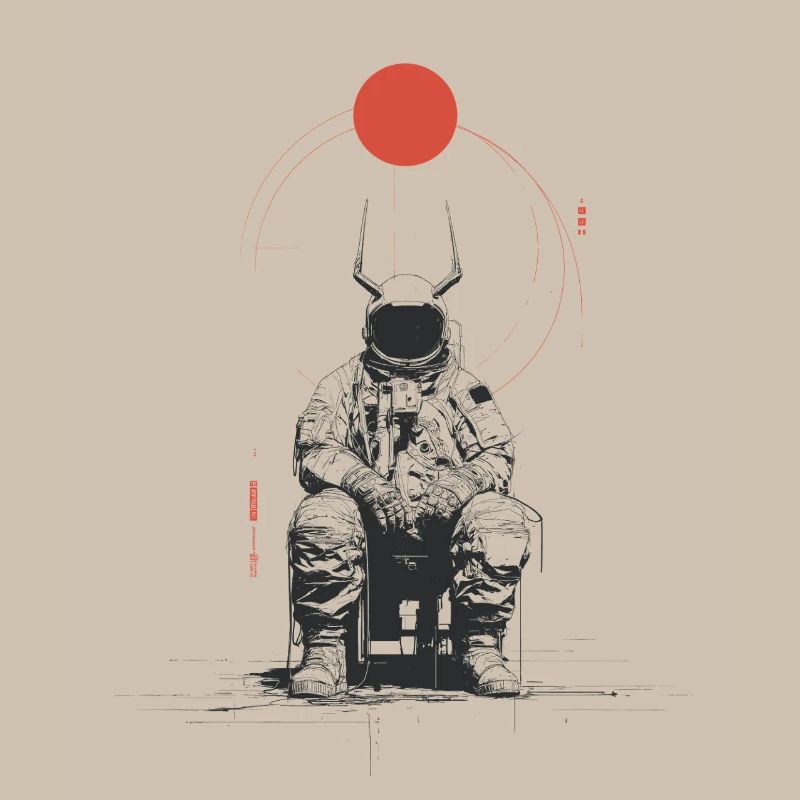Silhouette in orbit