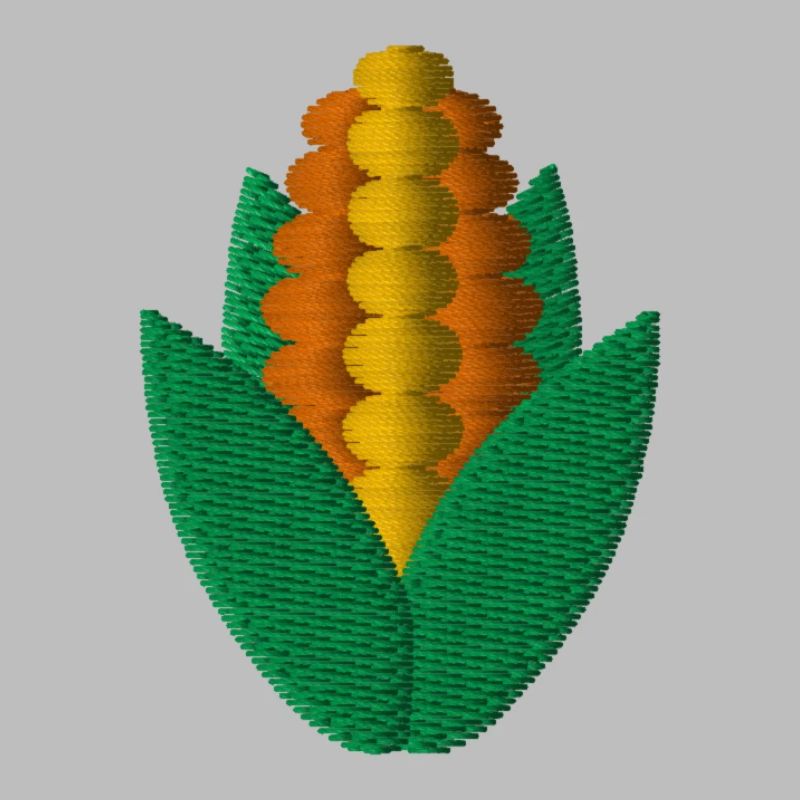 Corn embroidered