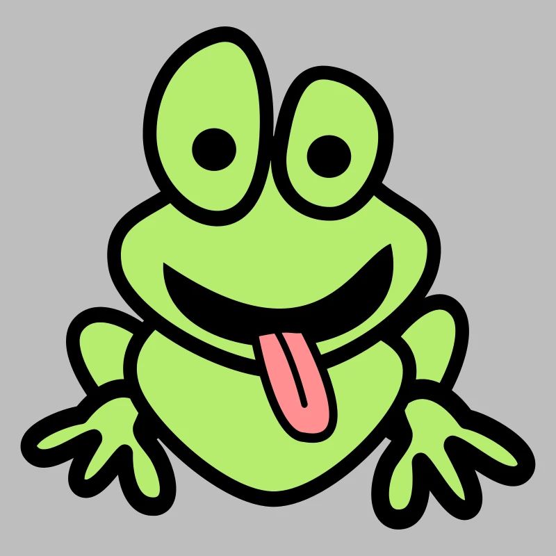 Frog with tongue