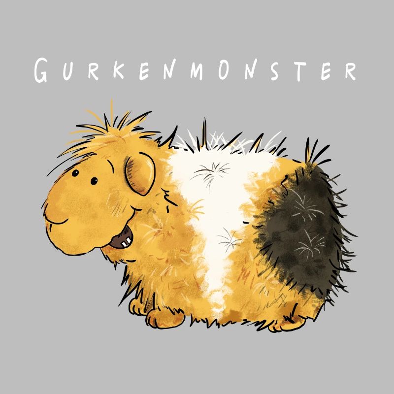 Monstre de concombre drôle je bande dessinée cochon d'inde