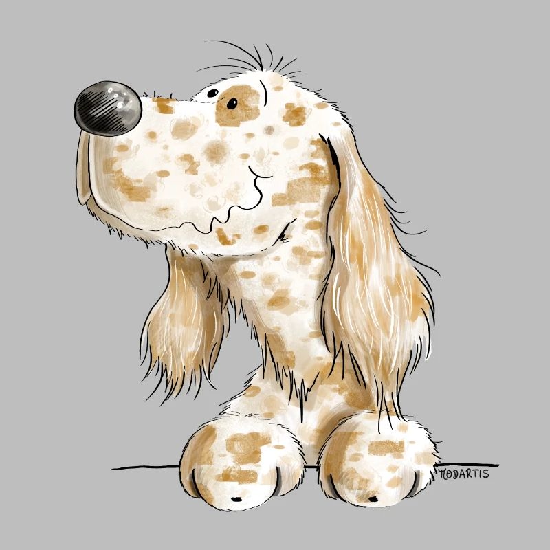 Englischer Setter Kopf I Hunde Comic Geschenk