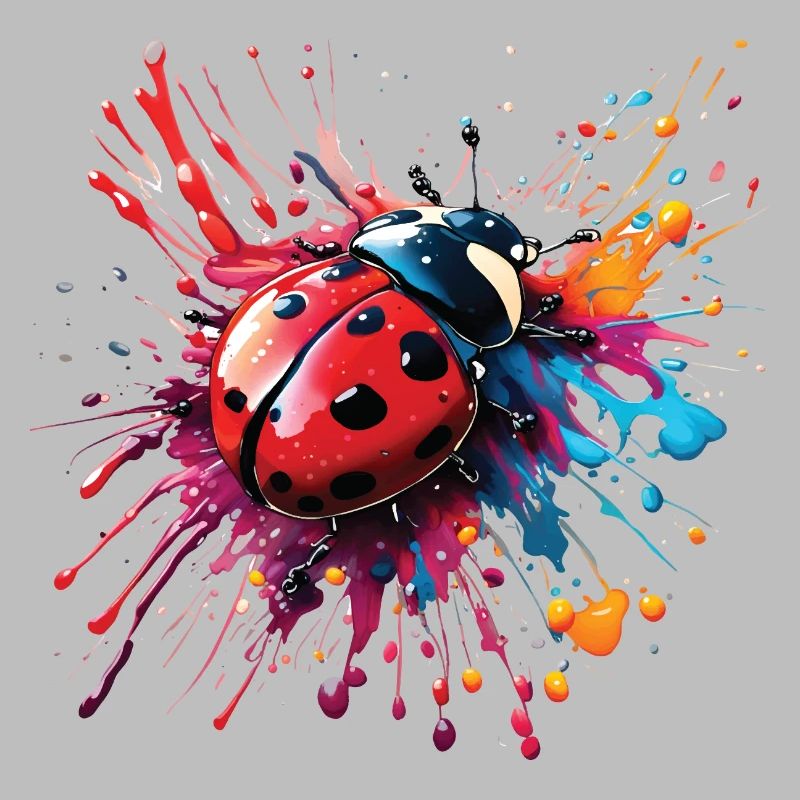 Conception de coccinelle colorée, pas de texte