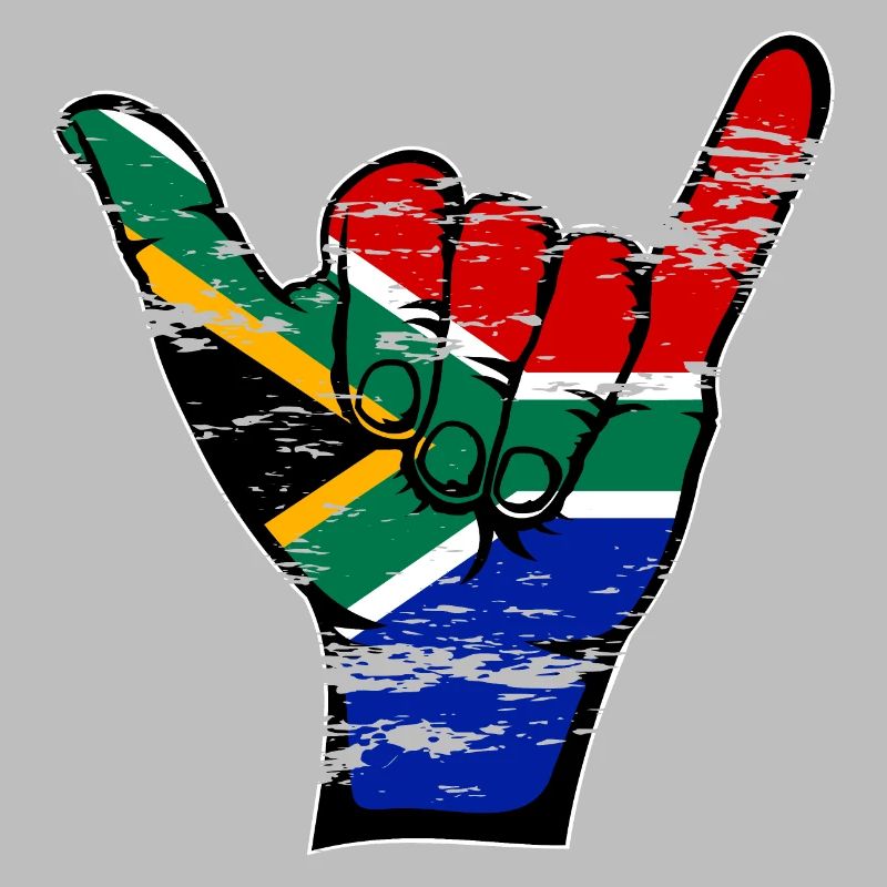 Drapeau de l’Afrique du Sud Symbole de surf utilisé