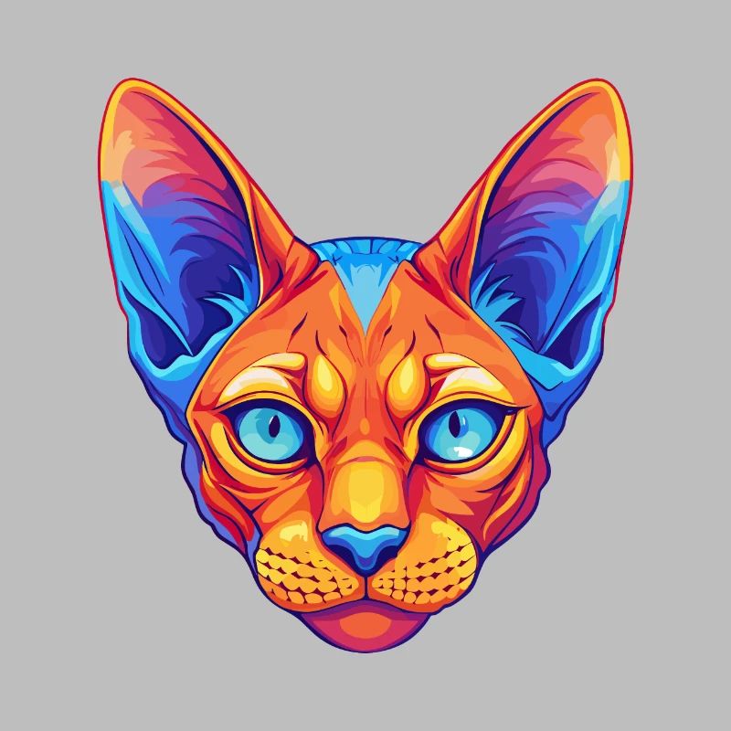 Chat Devon Rex rouge Race de chat Dessin animé Kawaii Animal de compagnie