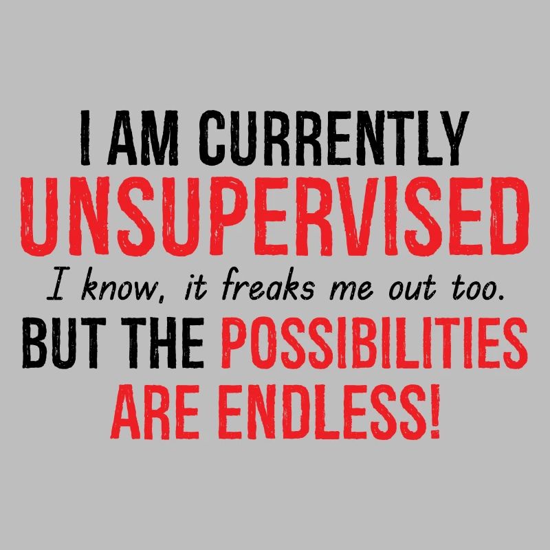 I Am Currently Unsupervised Possibilities Endless