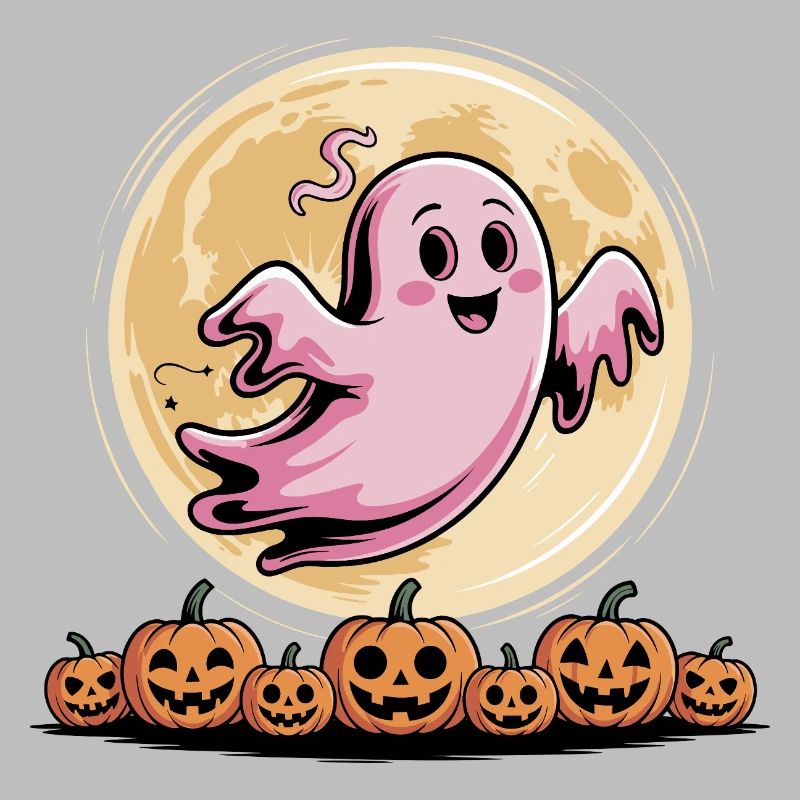 Pink Ghost Halloween Brustkrebs Bewusstsein
