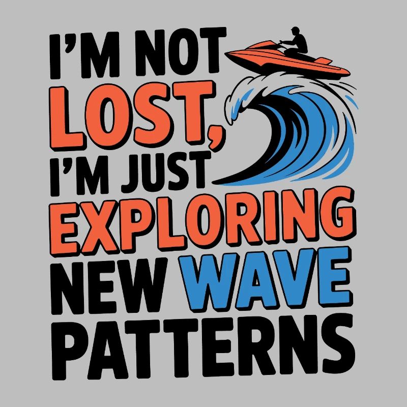 Funny Jetski Lost Exploring Waves 