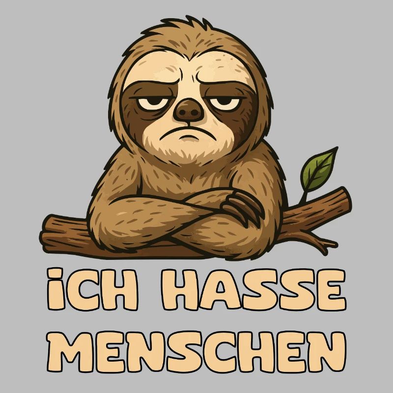 Humorous sloth saying with irony