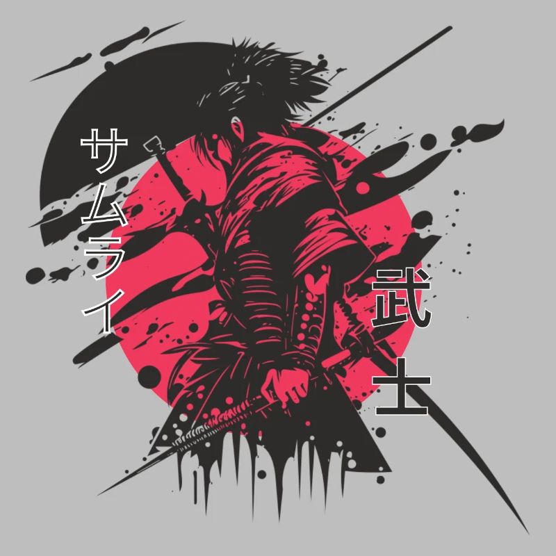 Elephant Samurai Neon Print