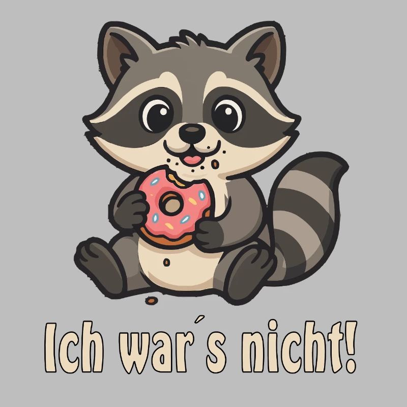 Ich war's nicht: Waschbär mit Donut