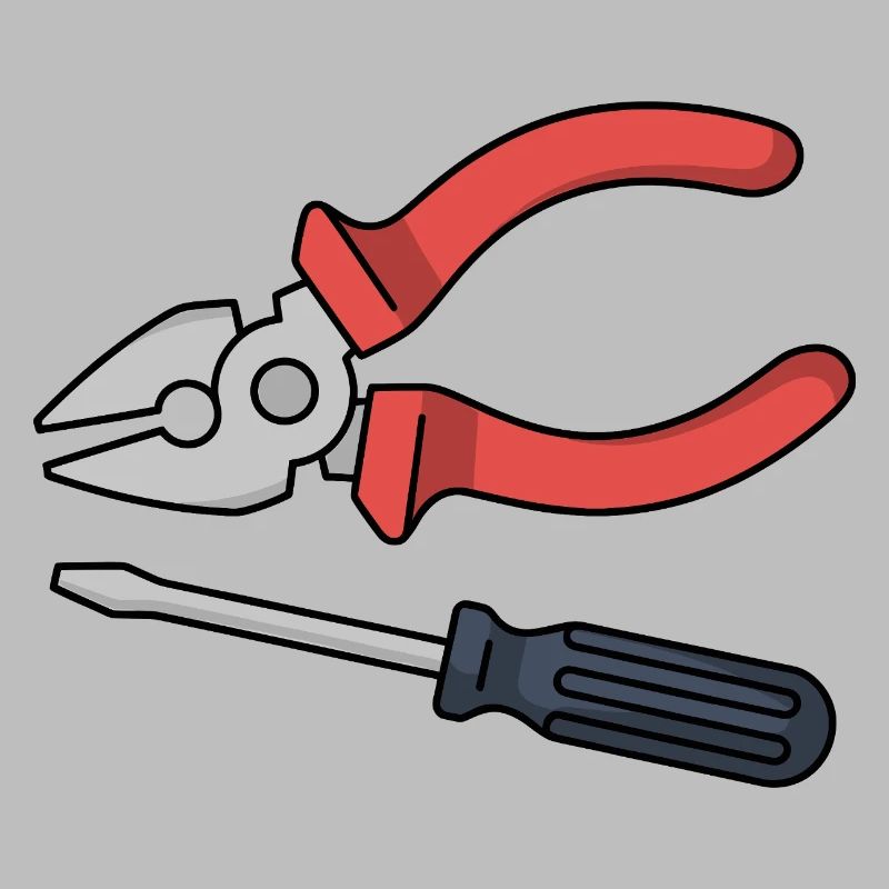 Stylized pliers and screwdrivers