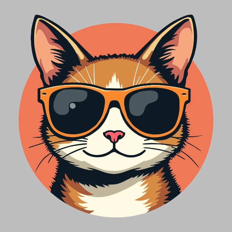 Chat cool avec lunettes de soleil portrait de chat