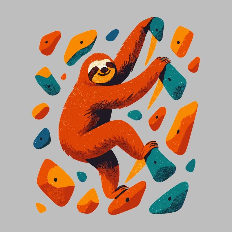 Bouldering Sloth Climbing Hall Gift