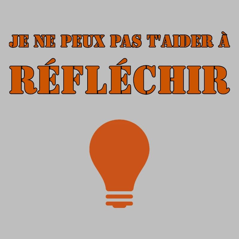 Je ne peux pas t'aider à réfléchir.