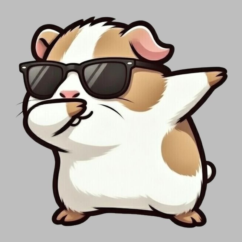 Dabbing guinea pig spotted
