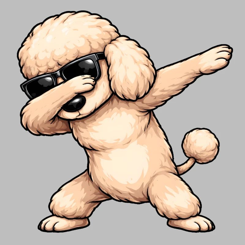Dabbing Poodle