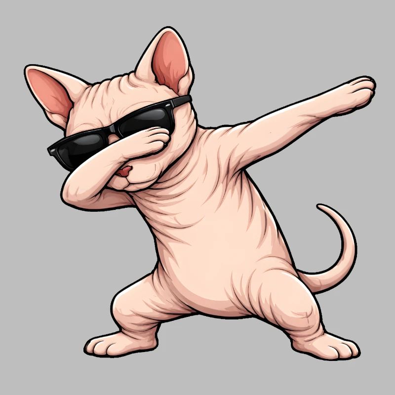 Dabbing Sphynx Cat