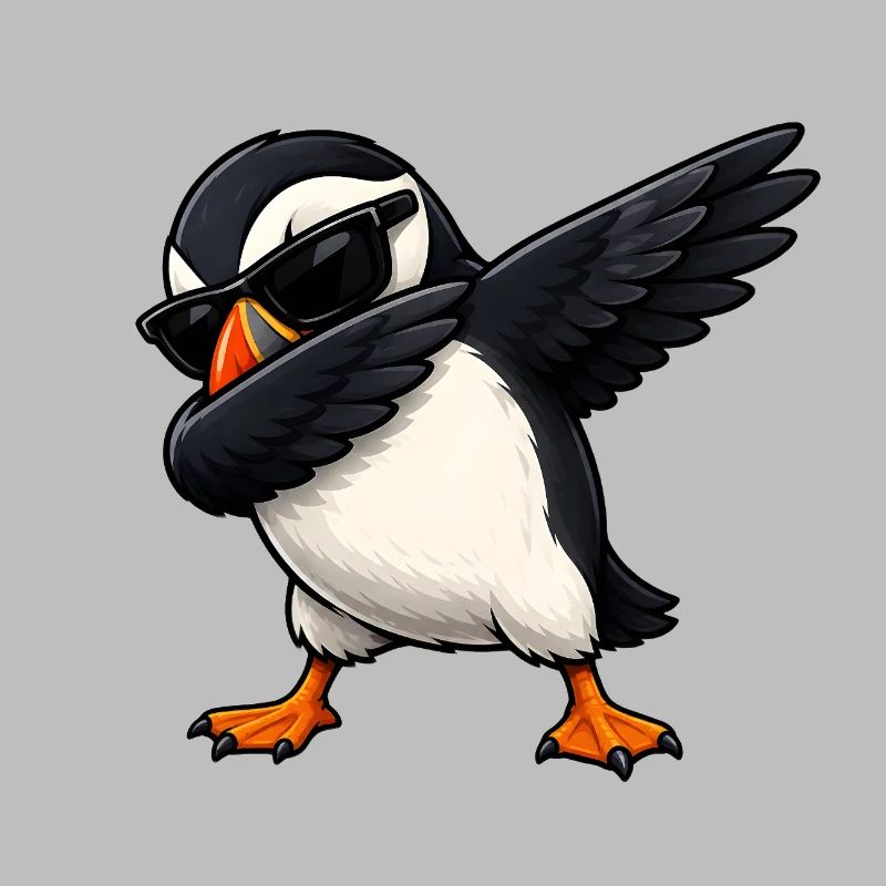 Dabbing Papageientaucher