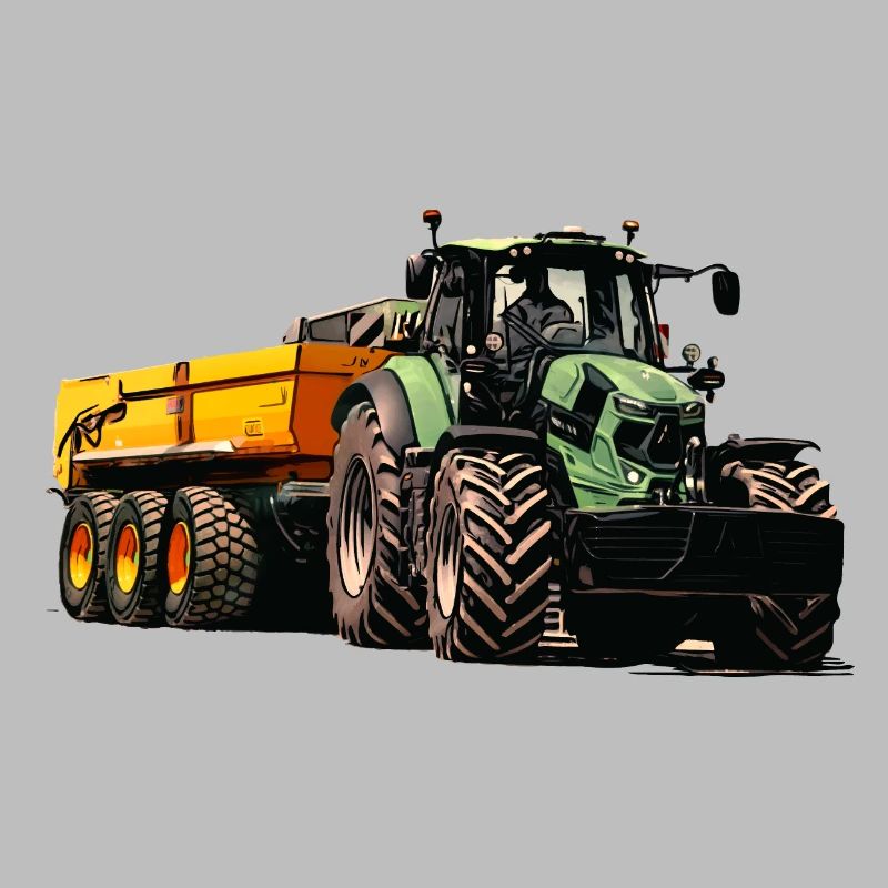Tractor with trailer tipper