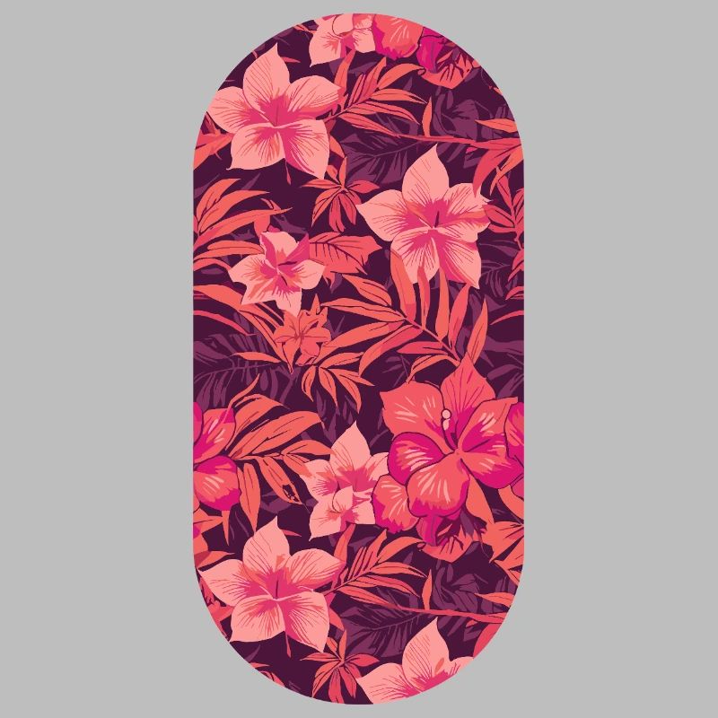 Hibiscus Night Tropical Pattern