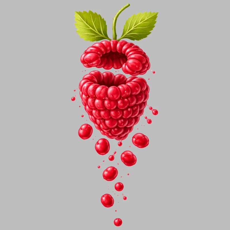Juicy raspberry surealistic