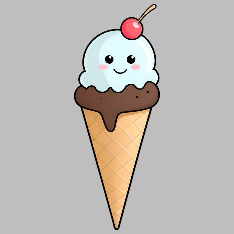 Kuscheliges Eis mit Kirsche