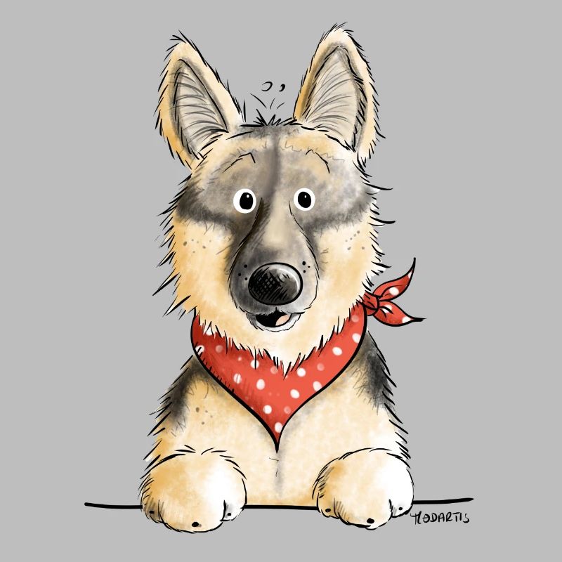 Lustiger Deutscher Schäferhund I Comic Geschenk