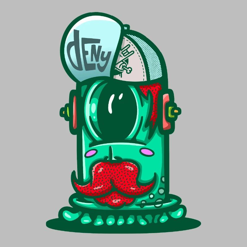 Casque Spatial Vert avec Moustache