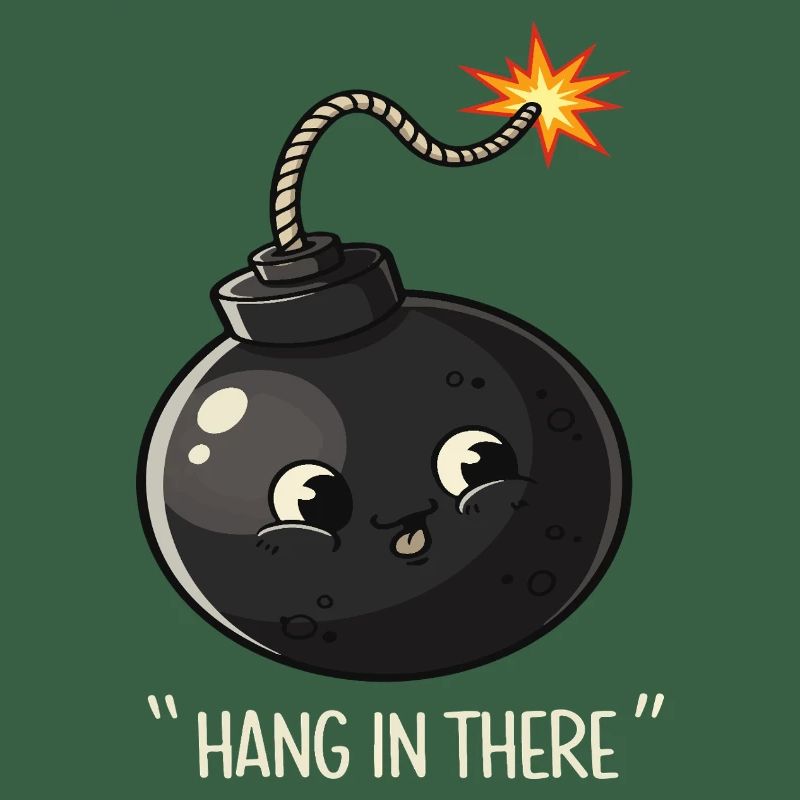 Kawaii Explodierende Bombe Comic Design