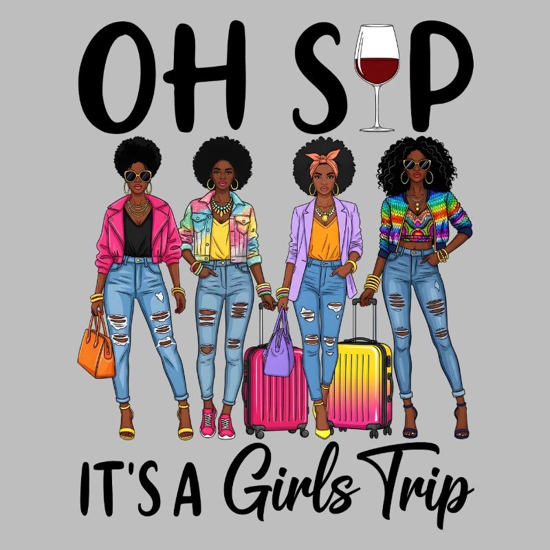 Femmes afro élégantes avec ensemble de voyage