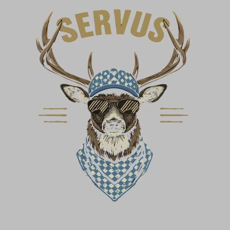 Alpen Hirsch Servus Hirschgeantler Tracht Oktober