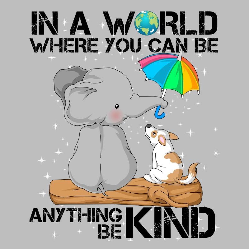 Citation mignonne d’éléphant et de chien de Be Kind