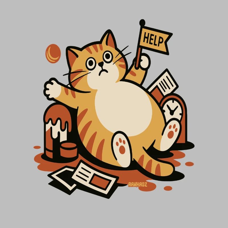 Chat dans l’appel à l’aide chaos