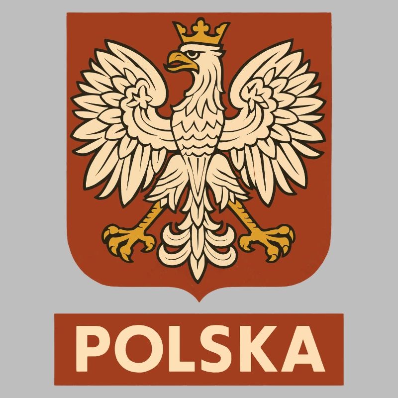 Polish White Eagle Vintage Heraldic Emblem